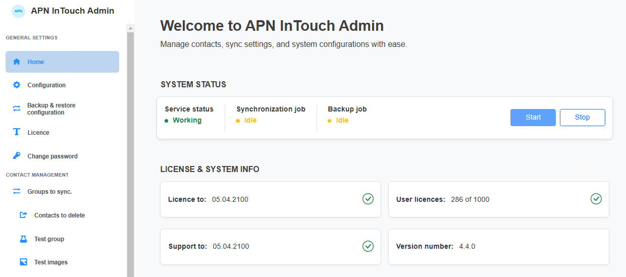 screenshot of APN InTouch